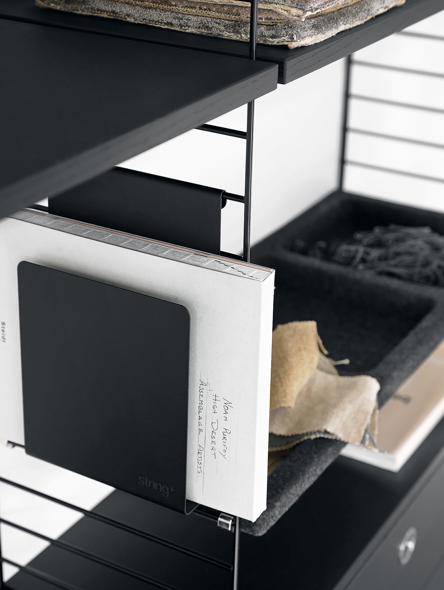 String Magazine Holder - Black