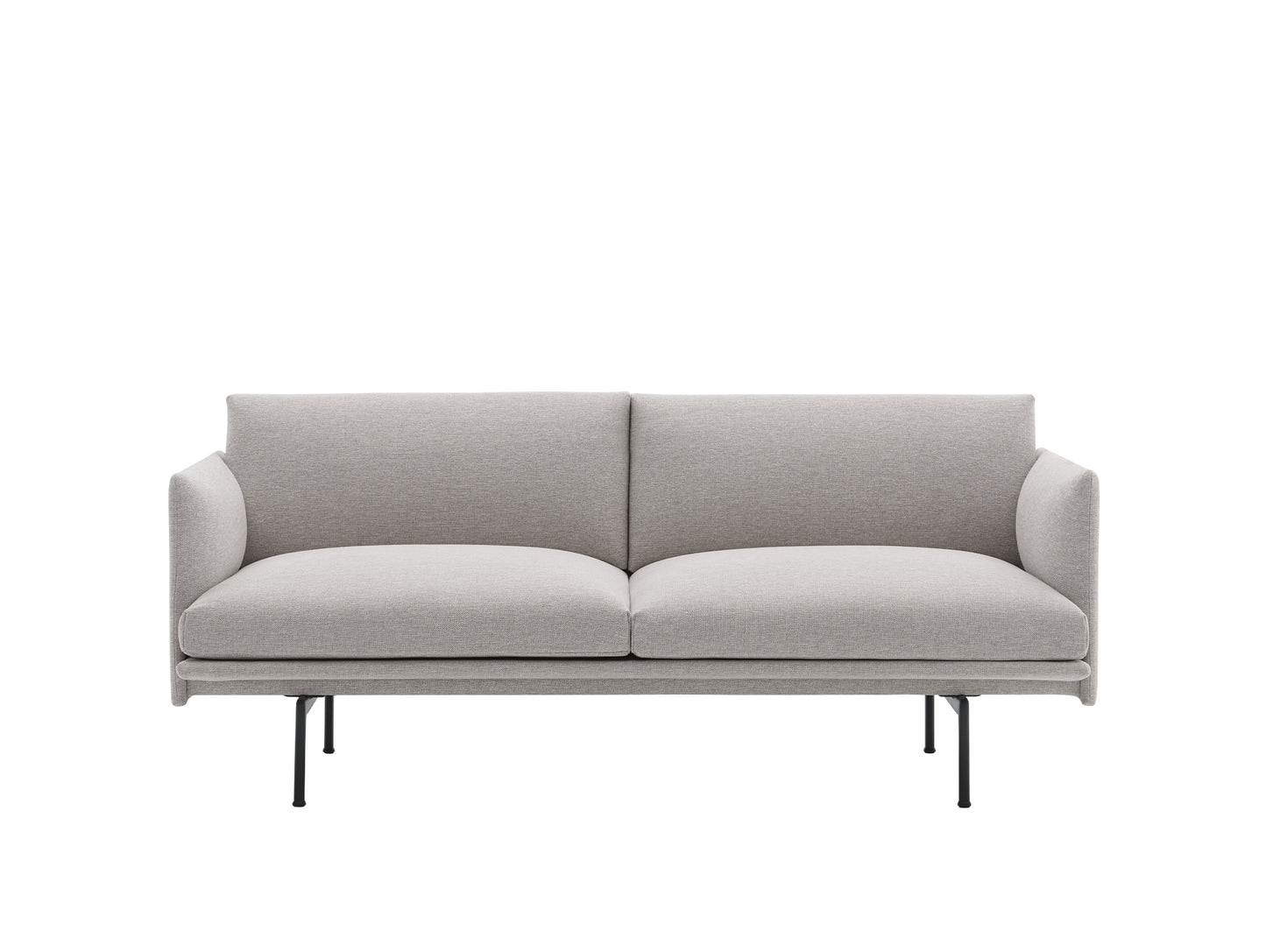 Muuto Outline 2 Seater Sofa - Black Base / clay 12