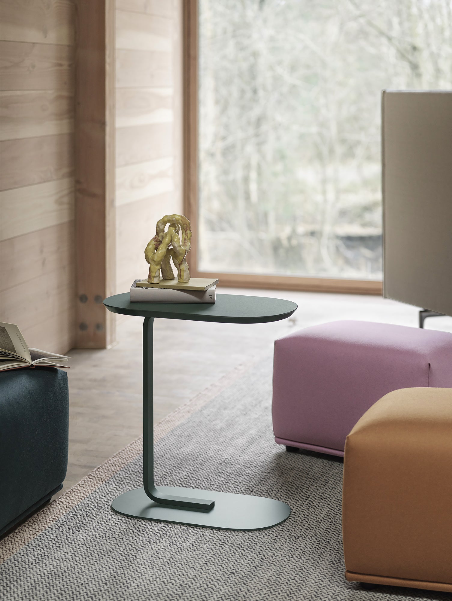 Dark Green Relate Side Table by Muuto