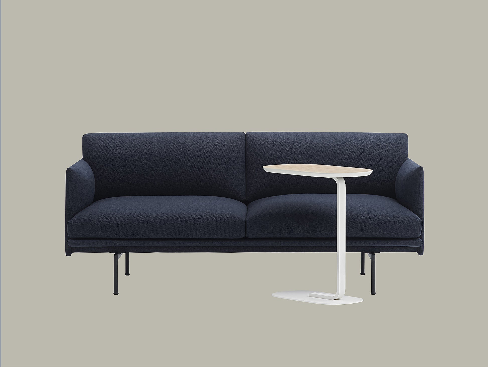 Oak / Off-White Relate Side Table by Muuto