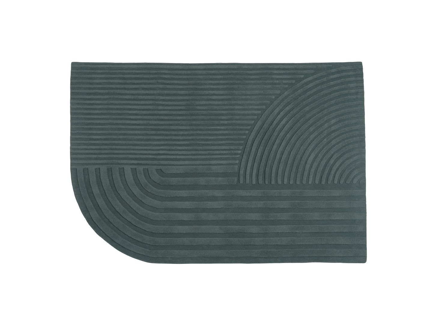 Relevo Rug by Muuto - 170 x 240 cm / Dark Green