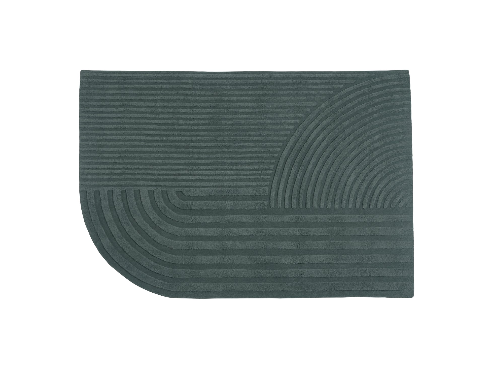Relevo Rug by Muuto - 170 x 240 cm / Dark Green