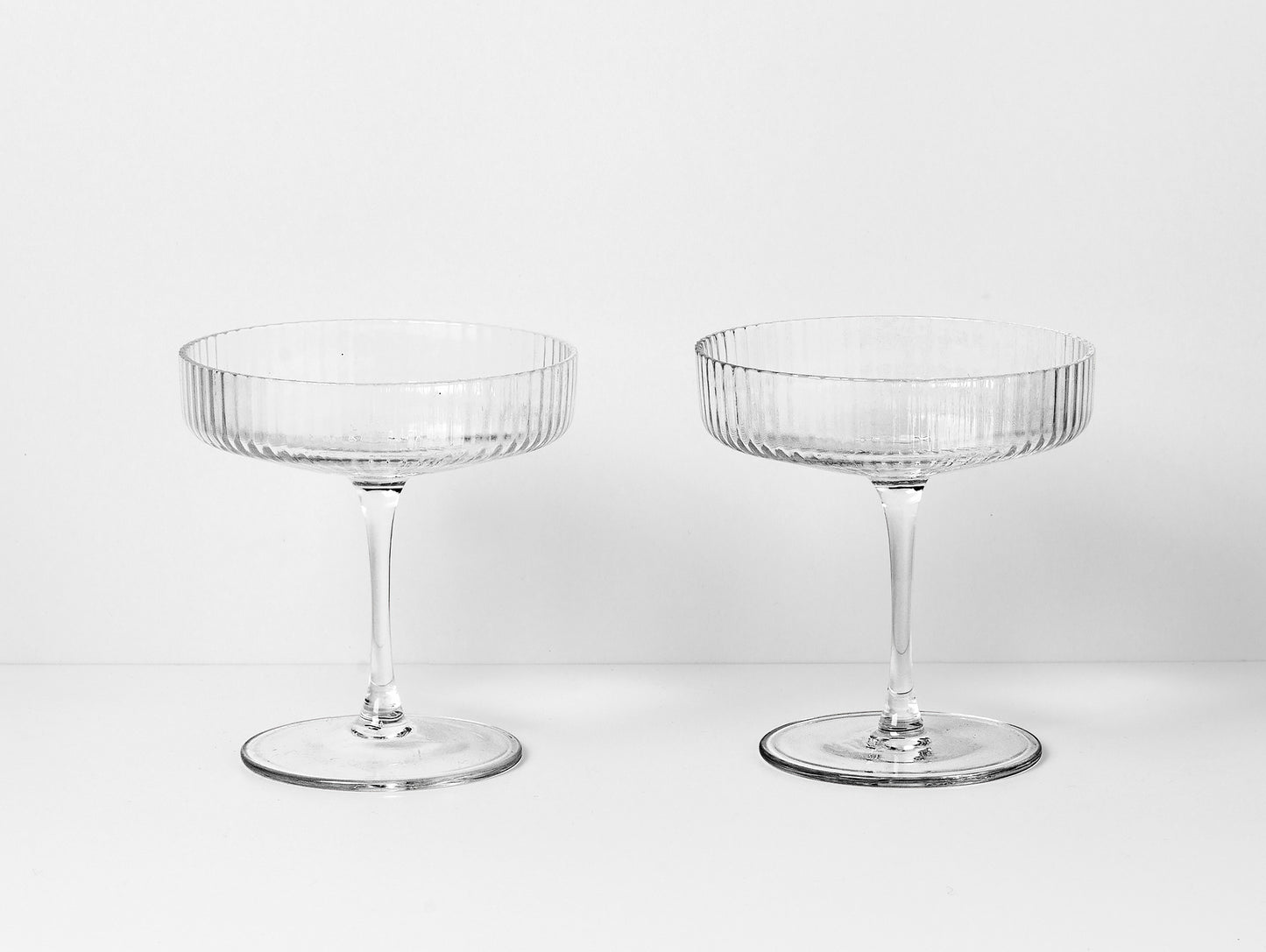 Ripple Champagne Saucers - Set of 2 by Ferm Living