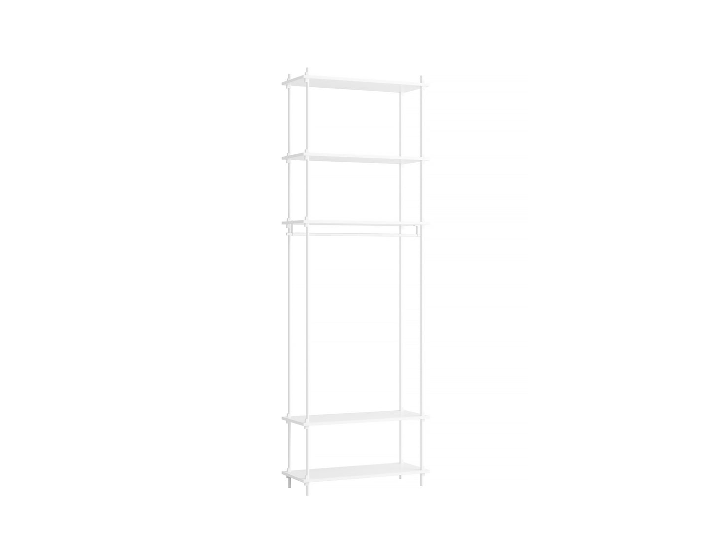 Moebe Shelving System - S.255.1.F Set in White / White Lacquered Finish