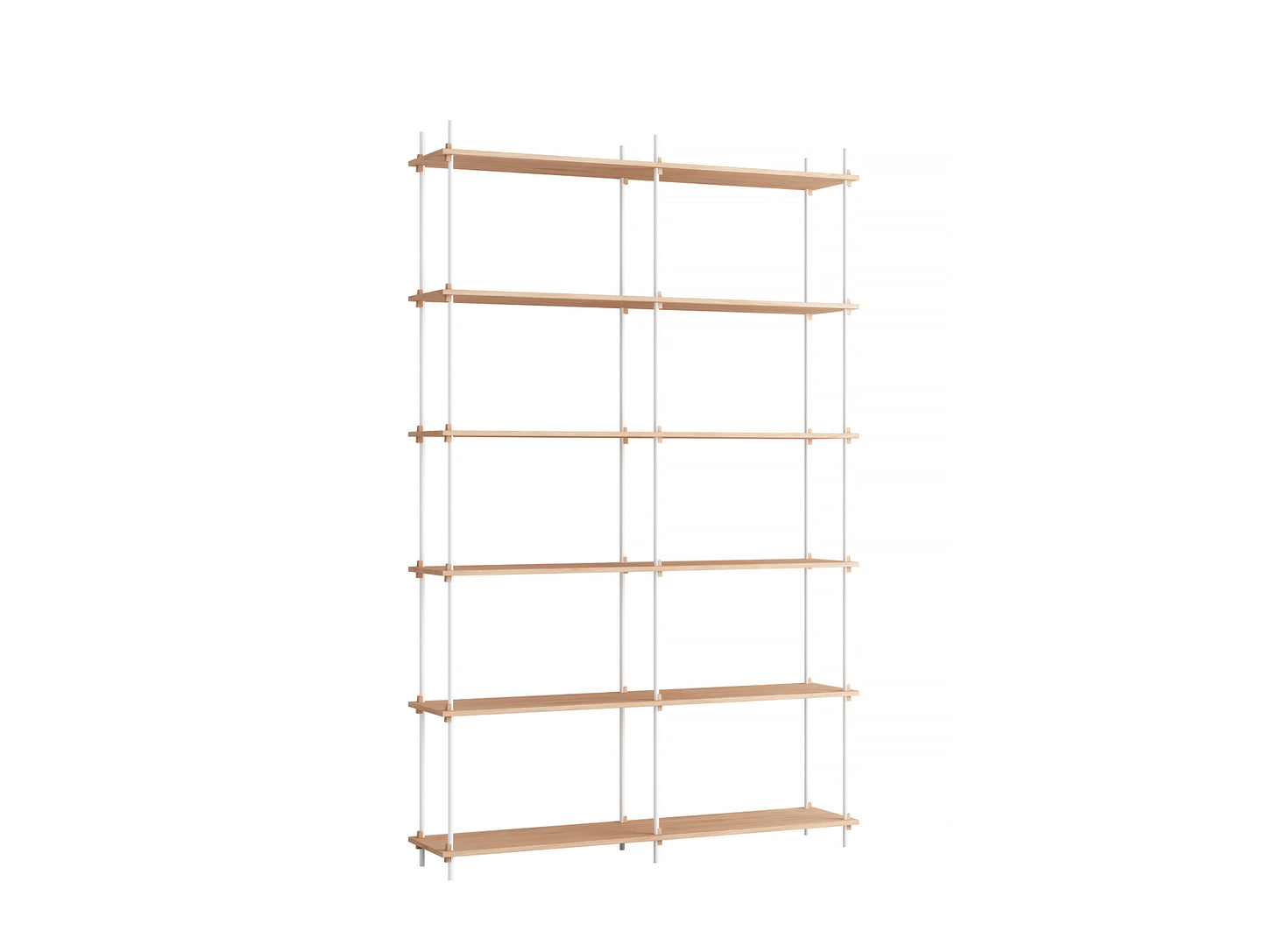 Moebe Shelving System - S.255.2.B Set in White / Oiled Oak
