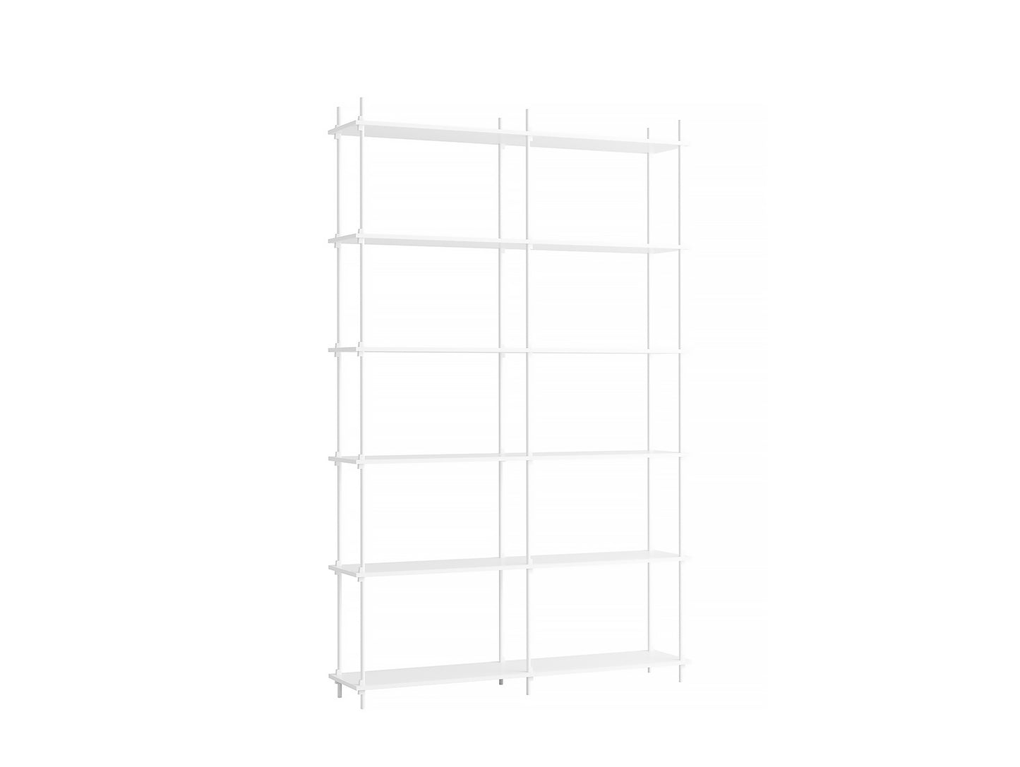 Moebe Shelving System - S.255.2.B Set in White / White Lacquered Finish