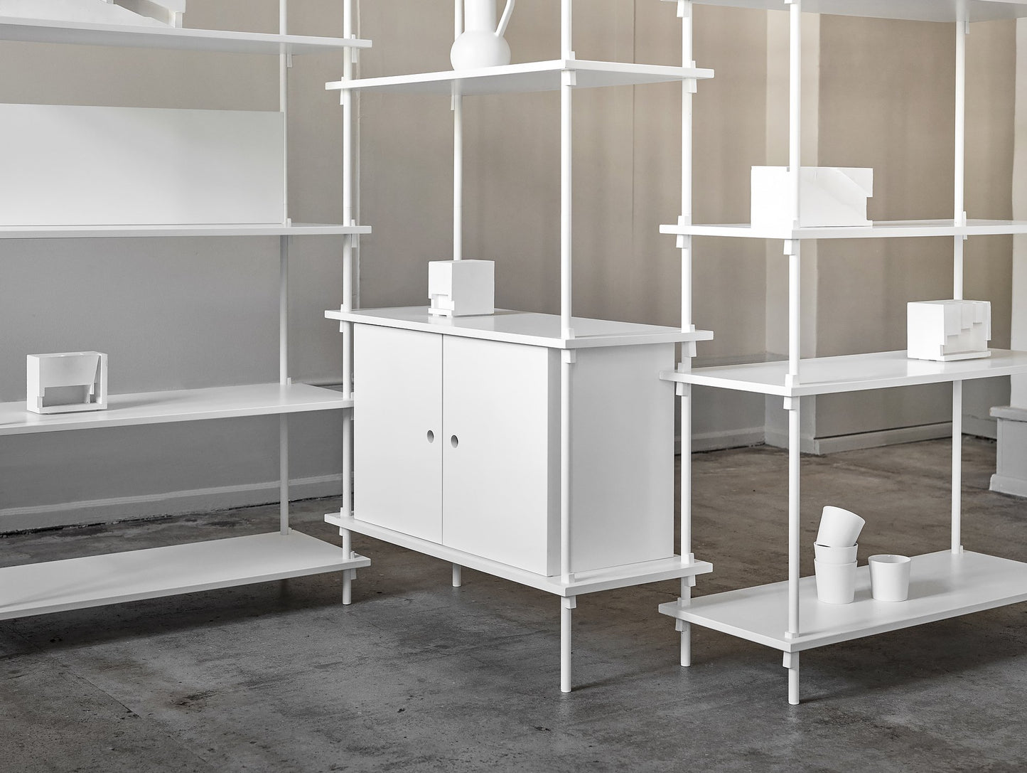 Shelving System - Cabinet - White