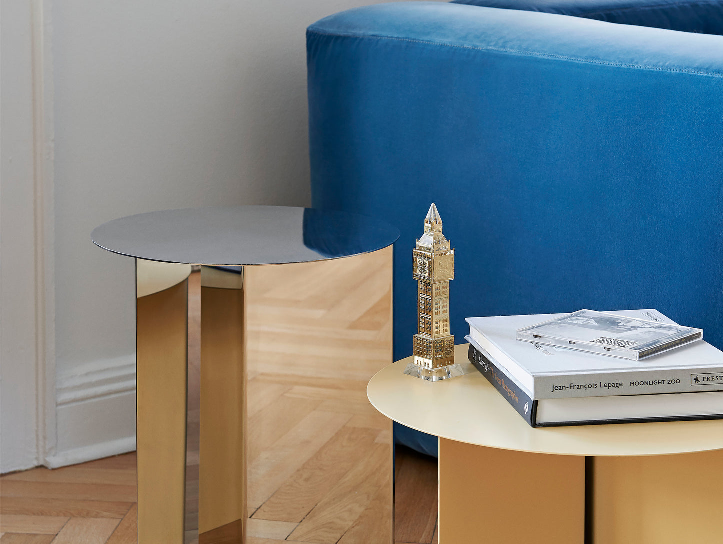 HAY Slit Table High - Polished Stainless Steel