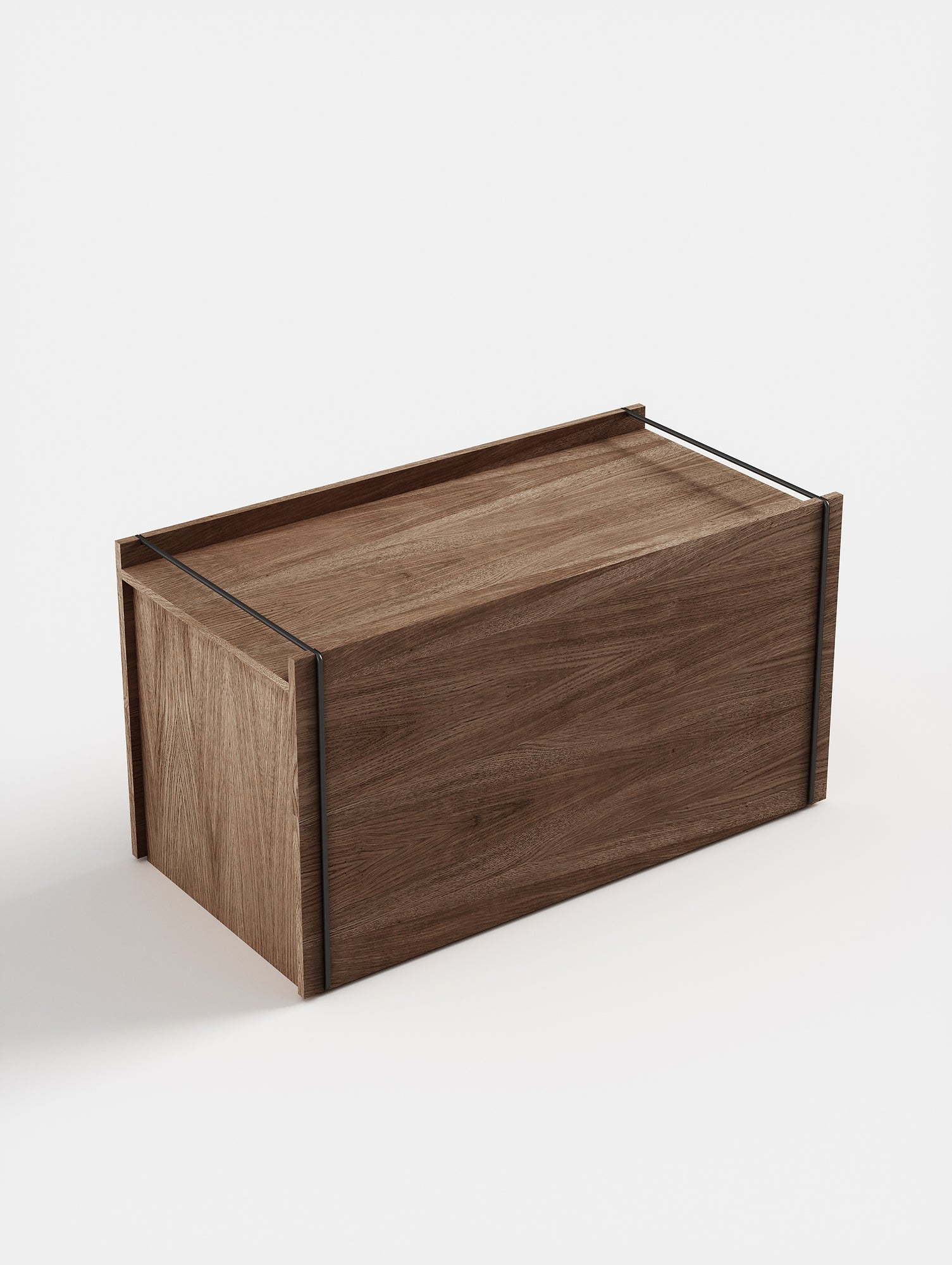 Smoked Oak / Black Storage Box by Moebe