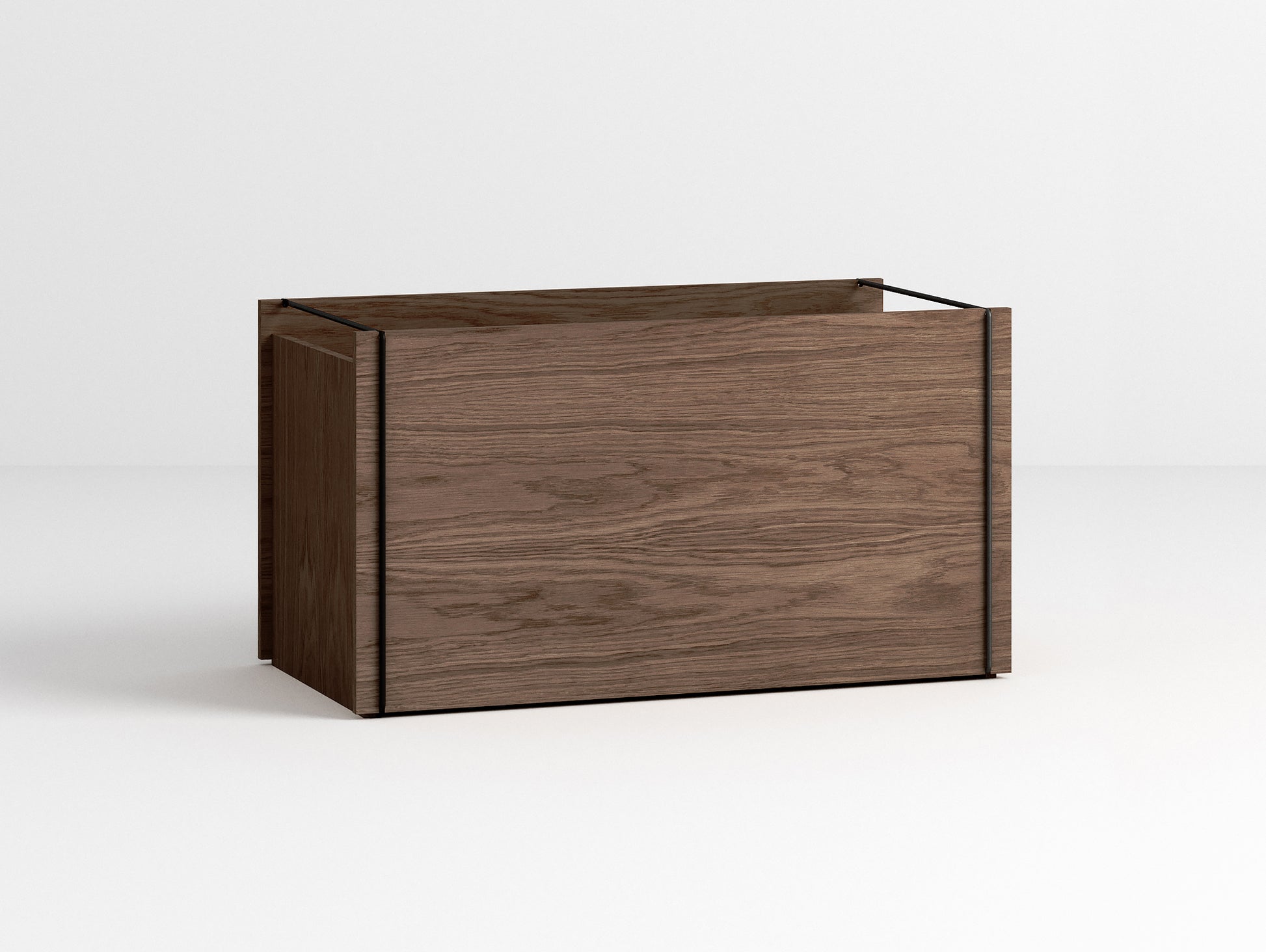 Smoked Oak / Black Storage Box by Moebe