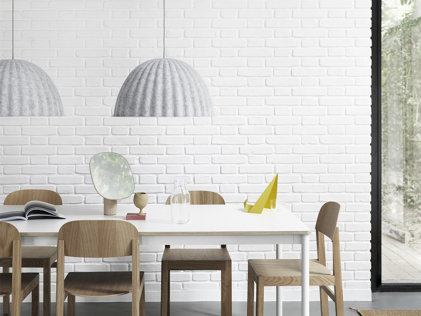 Muuto Under the Bell Pendant Light - White Melange 55 cm