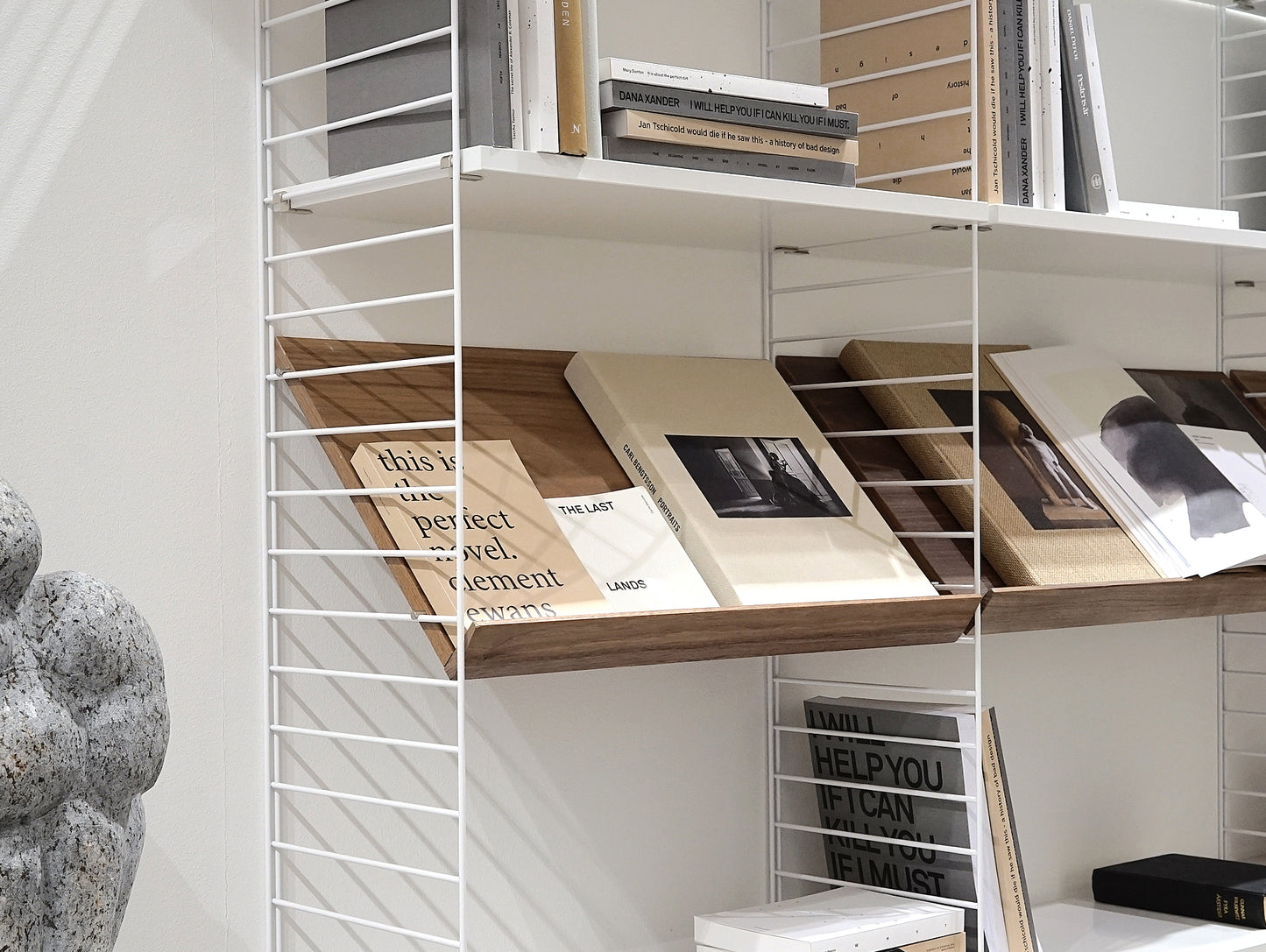 String Magazine Shelf - Walnut
