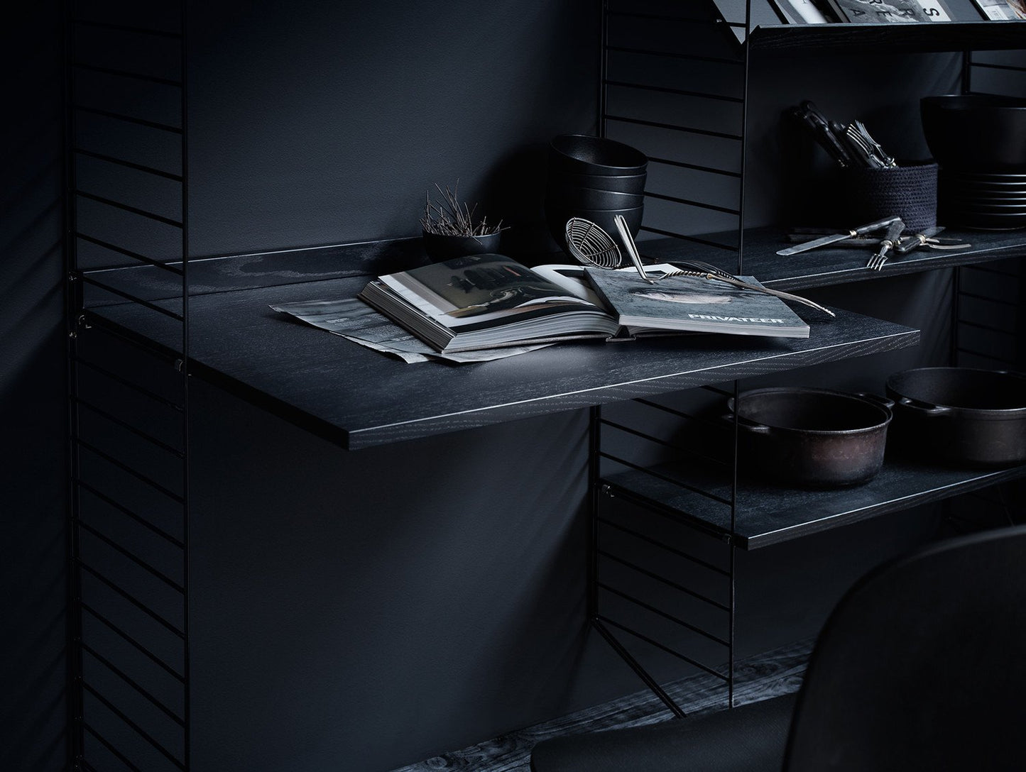 String System Work Desk - Black Ash