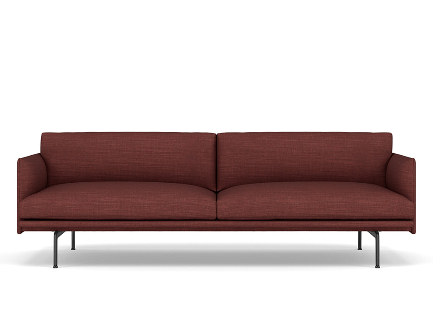 Muuto Outline 3 Seater Sofa - Black Aluminium Base / canvas 576