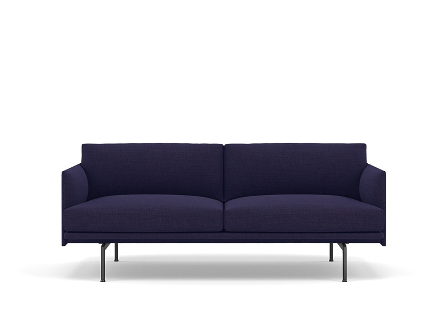 Muuto Outline 2 Seater Sofa - Black Base / canvas 684