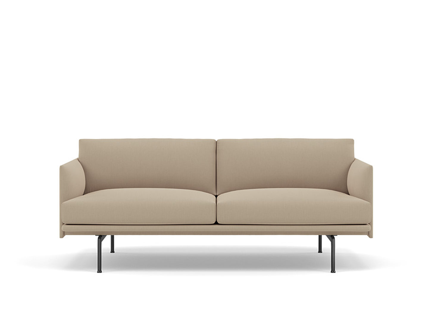 Muuto Outline 2 Seater Sofa - Black Base / clara 248