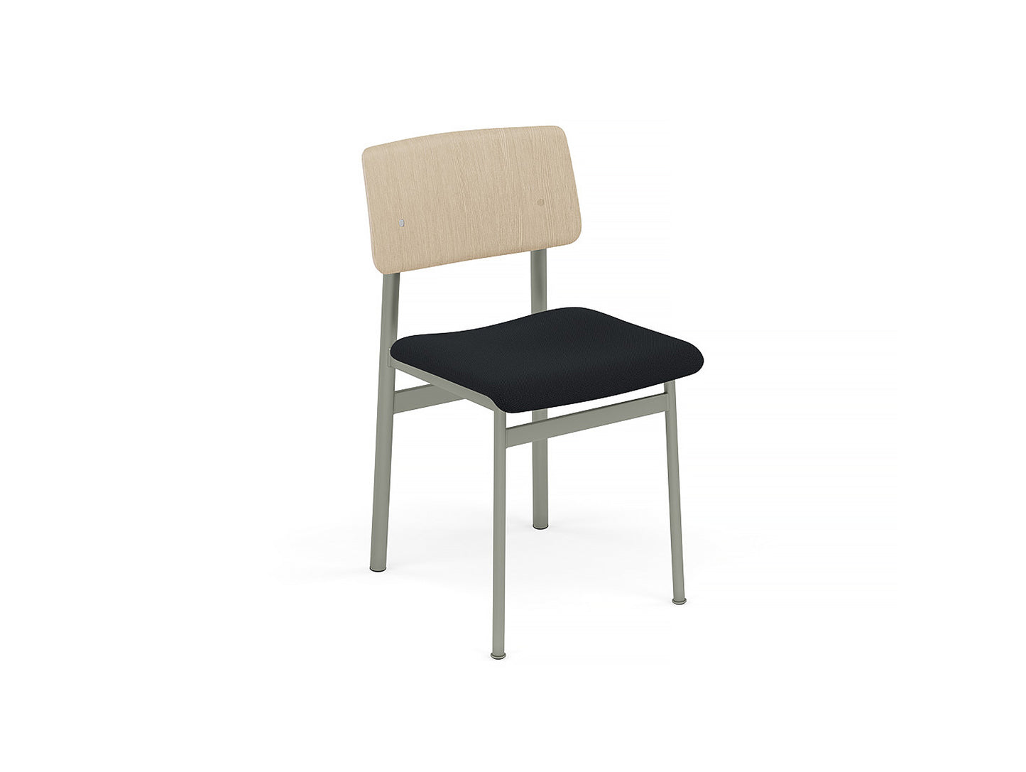 Loft Chair Upholstered by Muuto - Dusty Green Frame / Oak / Steelcut 190