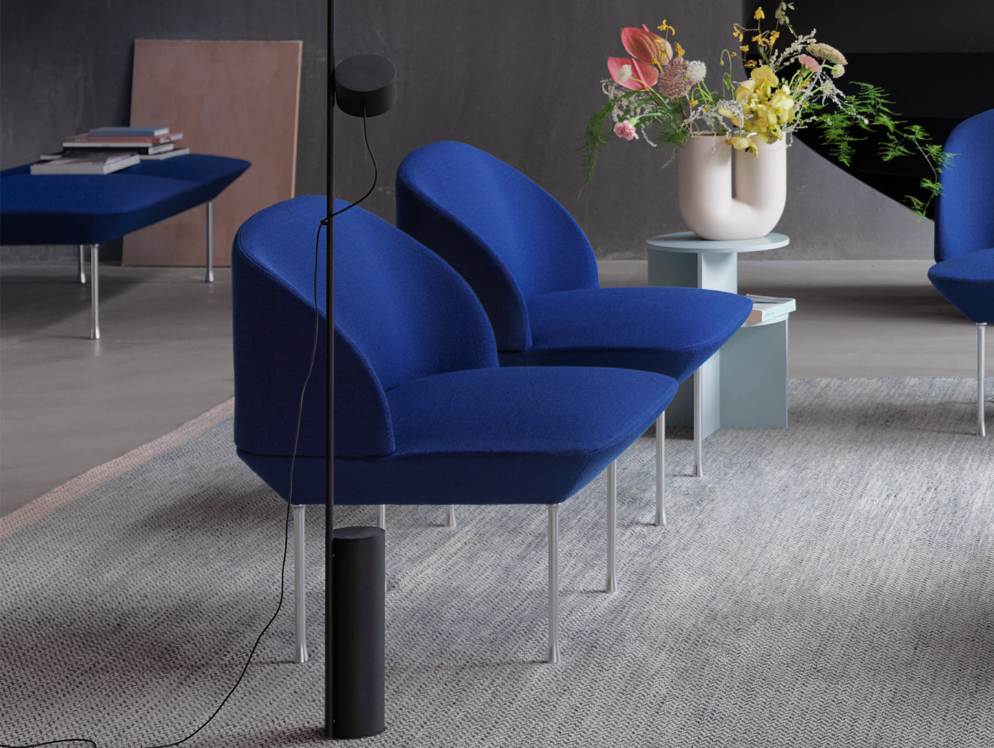 Oslo Sofa Series - 1 Seater Sofa - Vidar 772 / Chrome Base