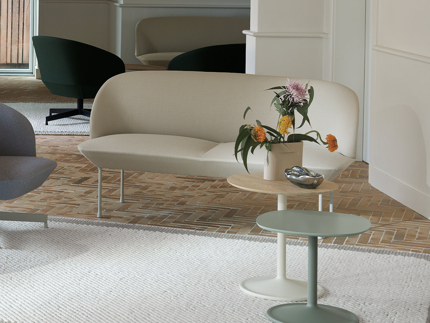 Oslo Sofa Series - 2-Seater - Vidar 3 146 / Grey Base