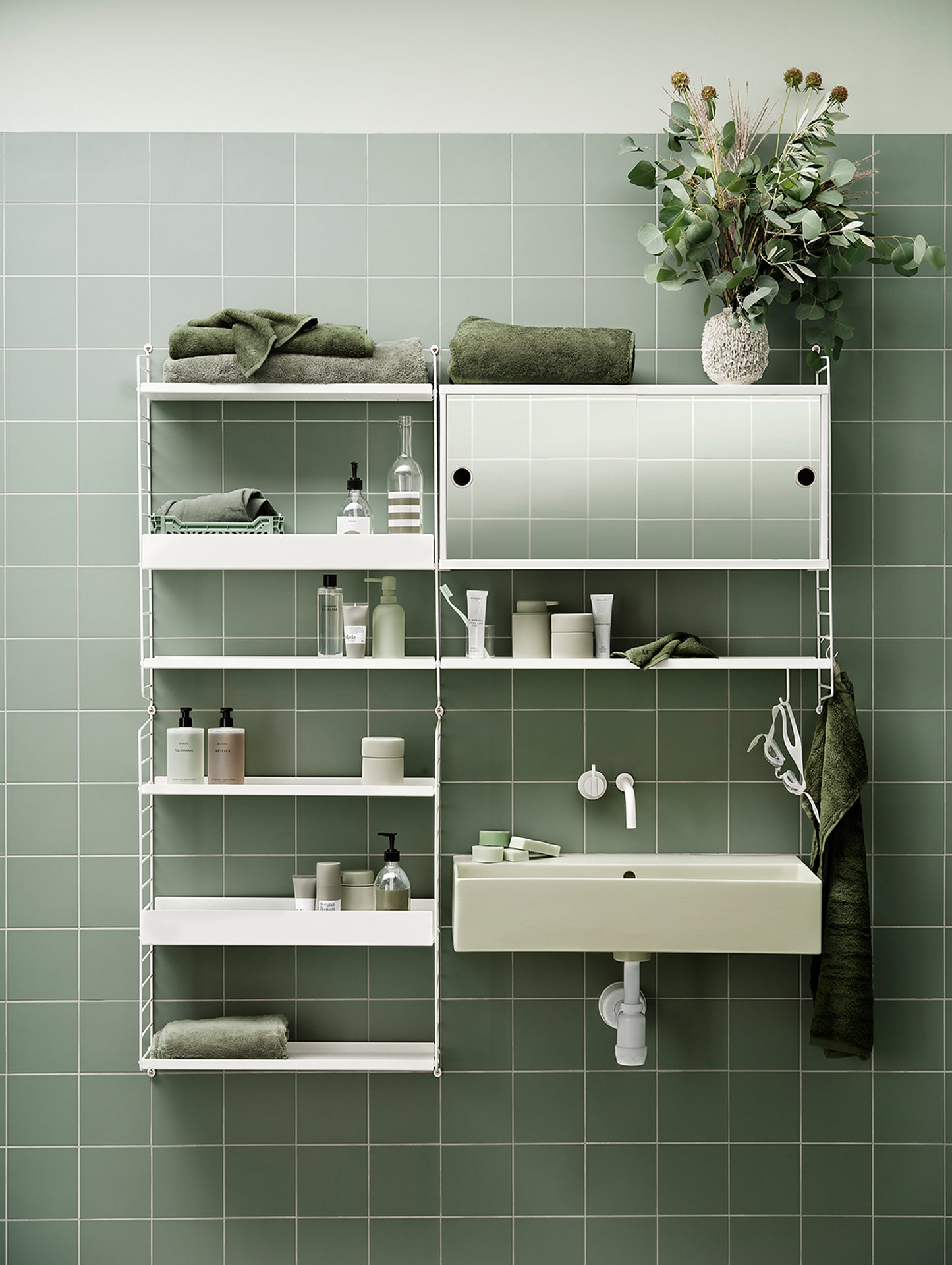 String White Metal Shelves