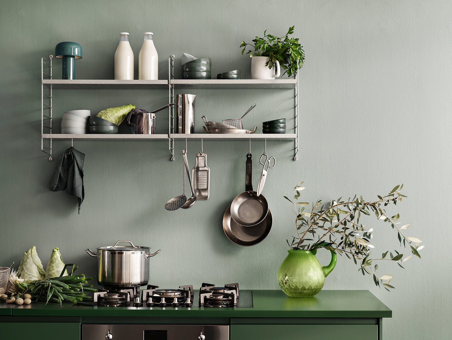 String Metal Shelves - Galvanised
