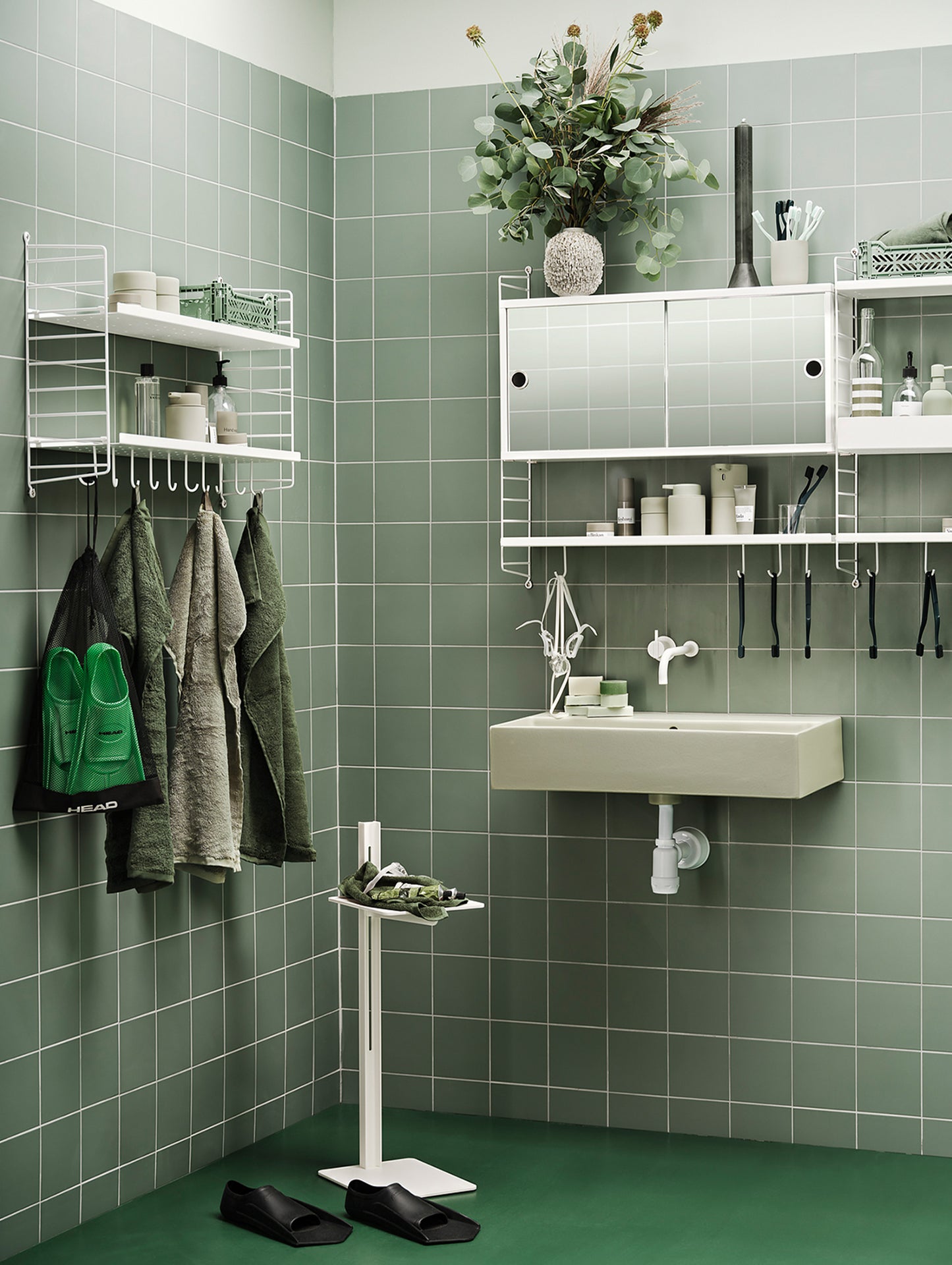 String White Metal Shelves