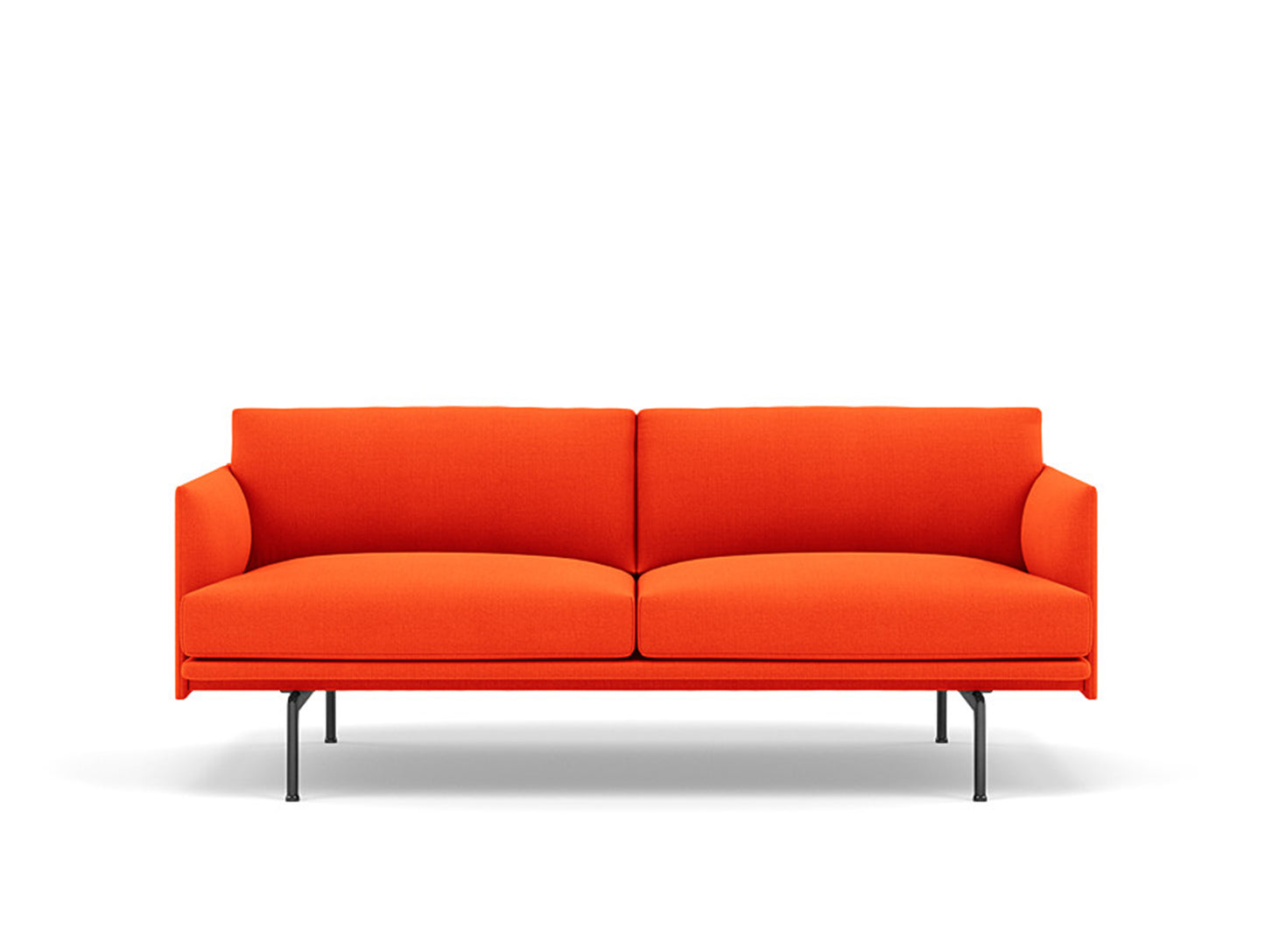 Muuto Outline 2 Seater Sofa - Black Base / vidar 542