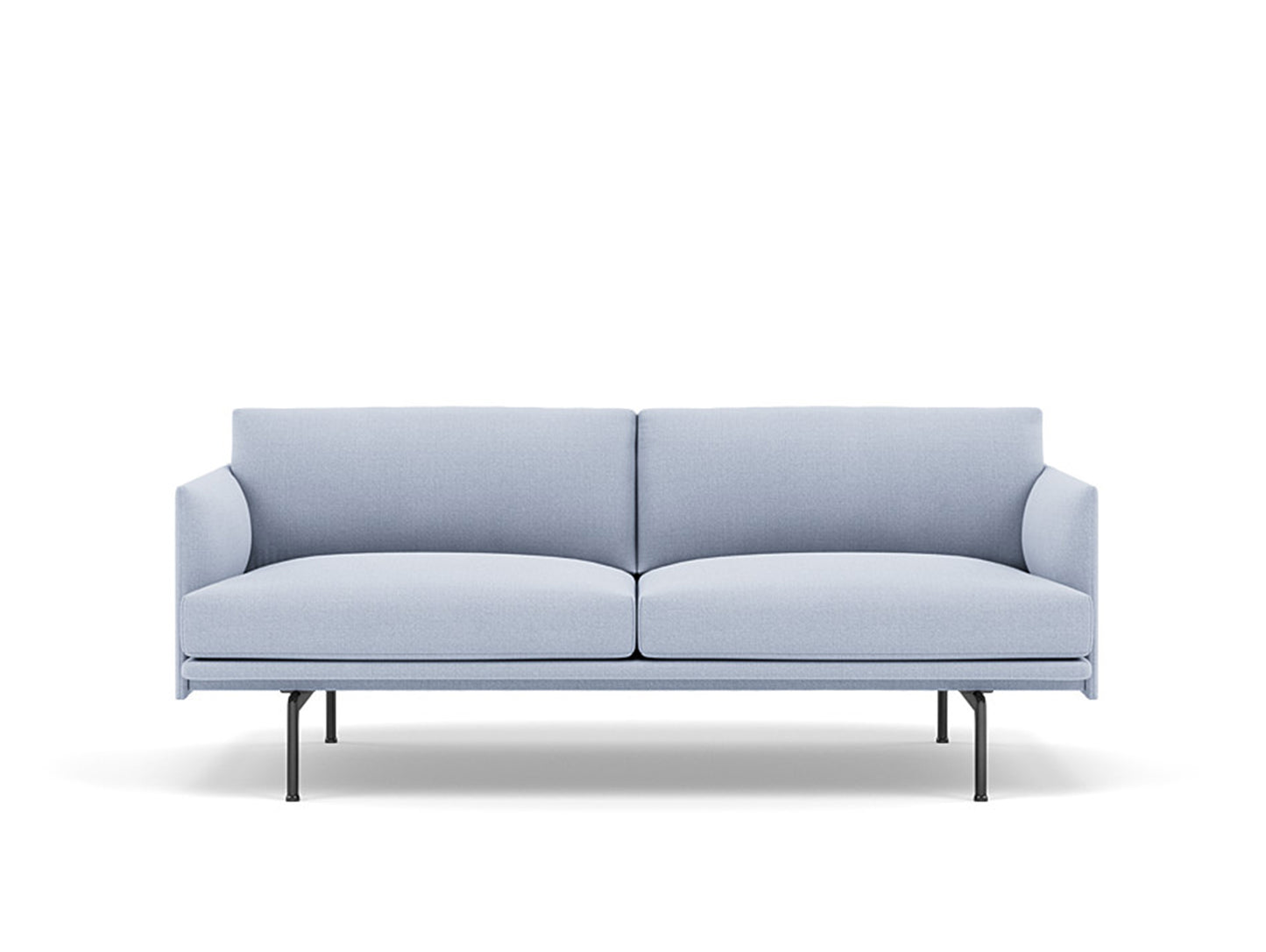 Muuto Outline 2 Seater Sofa - Black Base / vidar 723