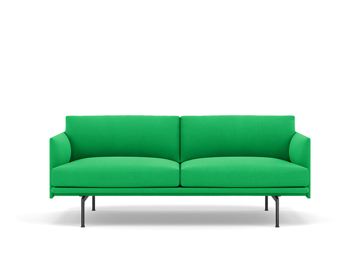 Muuto Outline 2 Seater Sofa - Black Base / vidar 932