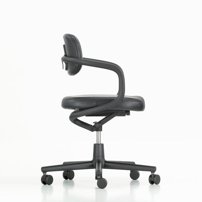 Allstar Office Chair by Vitra - Leather 66 Nero Seat / Leather 66 Nero Backrest (L20)