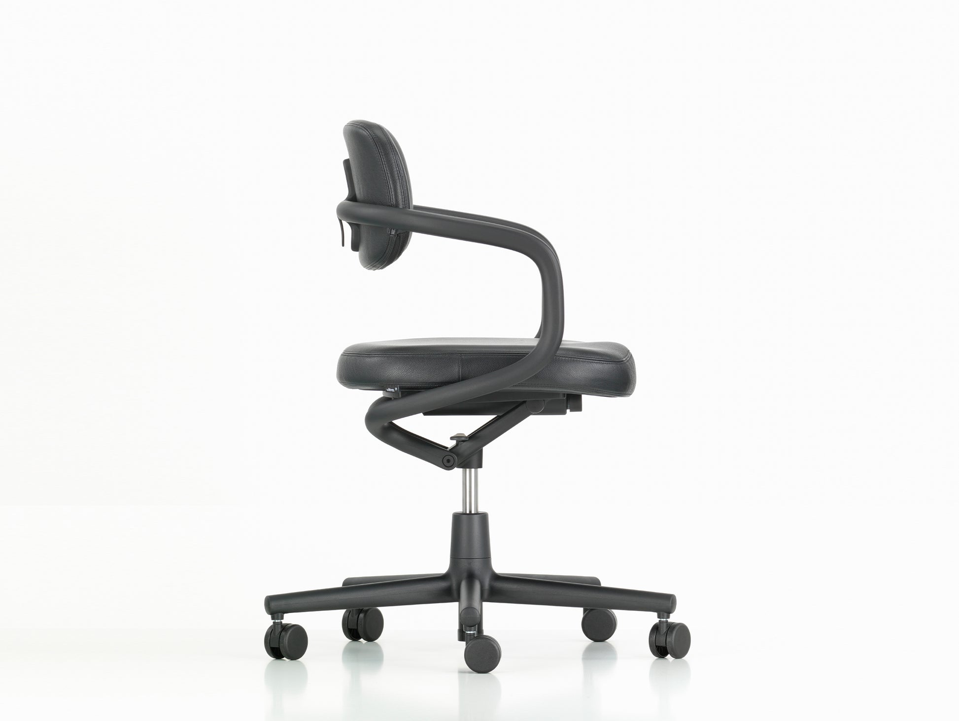 Allstar Office Chair by Vitra - Leather 66 Nero Seat / Leather 66 Nero Backrest (L20)