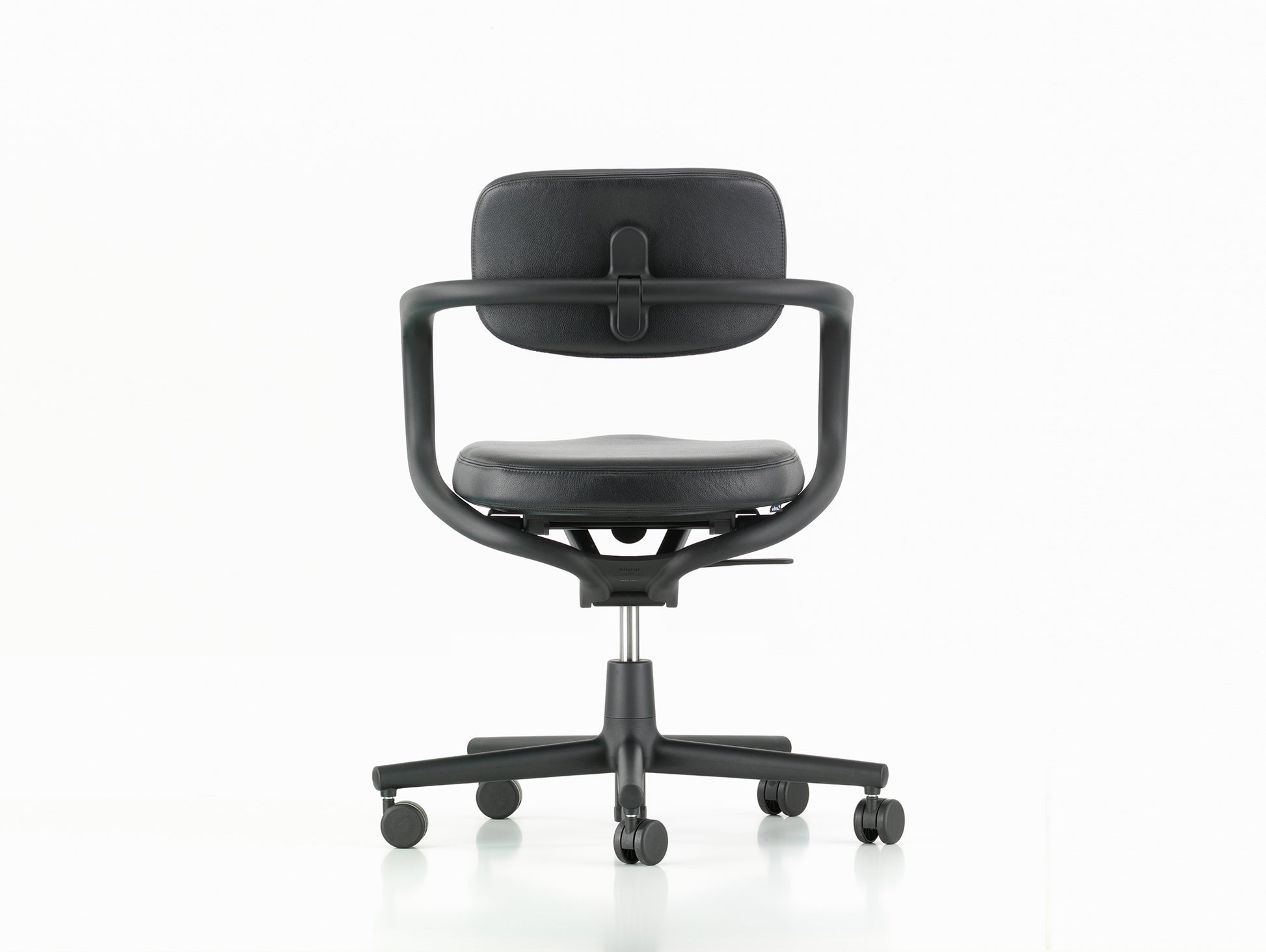 Allstar Office Chair by Vitra - Leather 66 Nero Seat / Leather 66 Nero Backrest (L20)