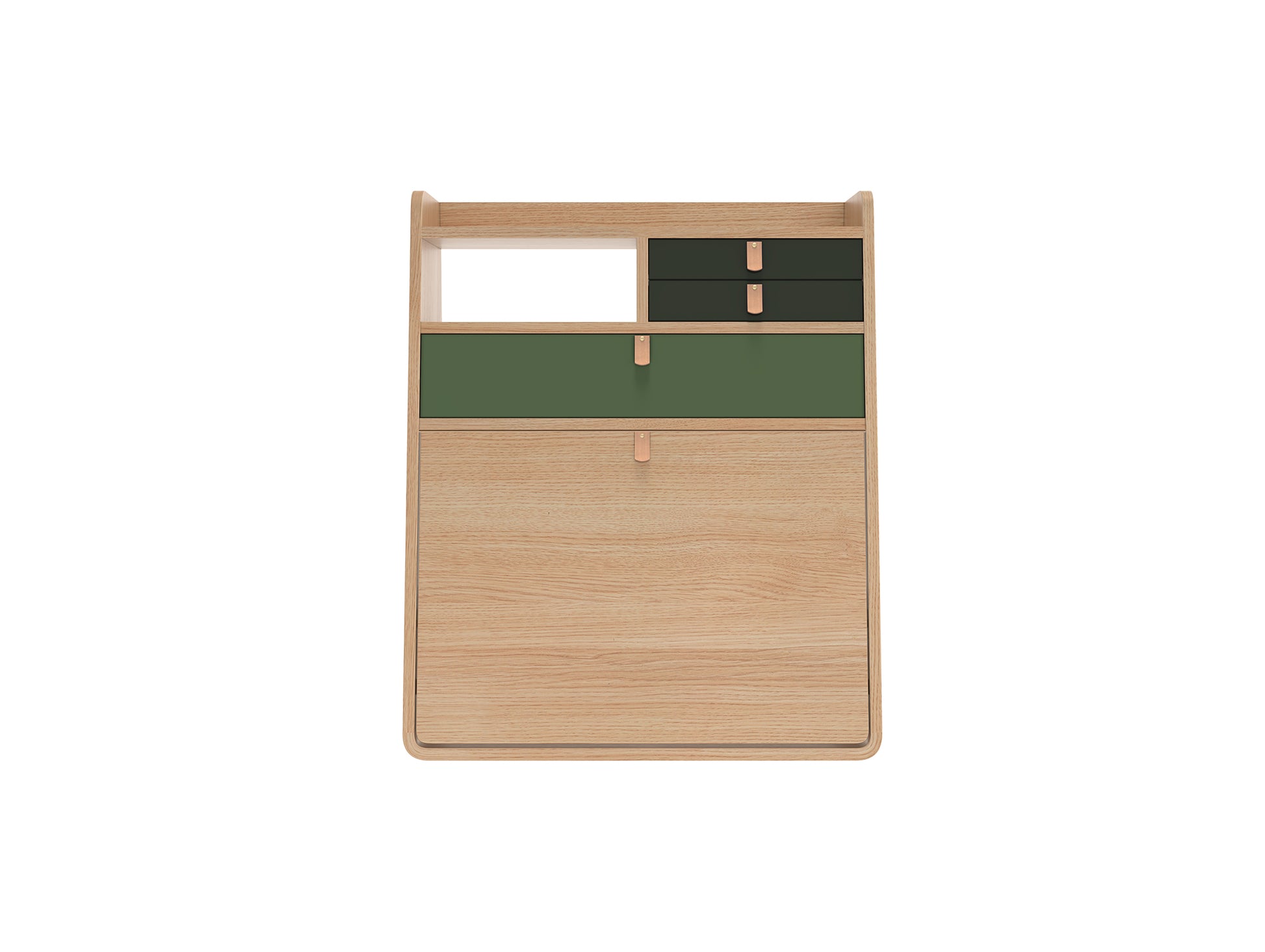 Gaston Writing Desk by Hartô - Width 60 cm , Oak / Ash Green / Sage