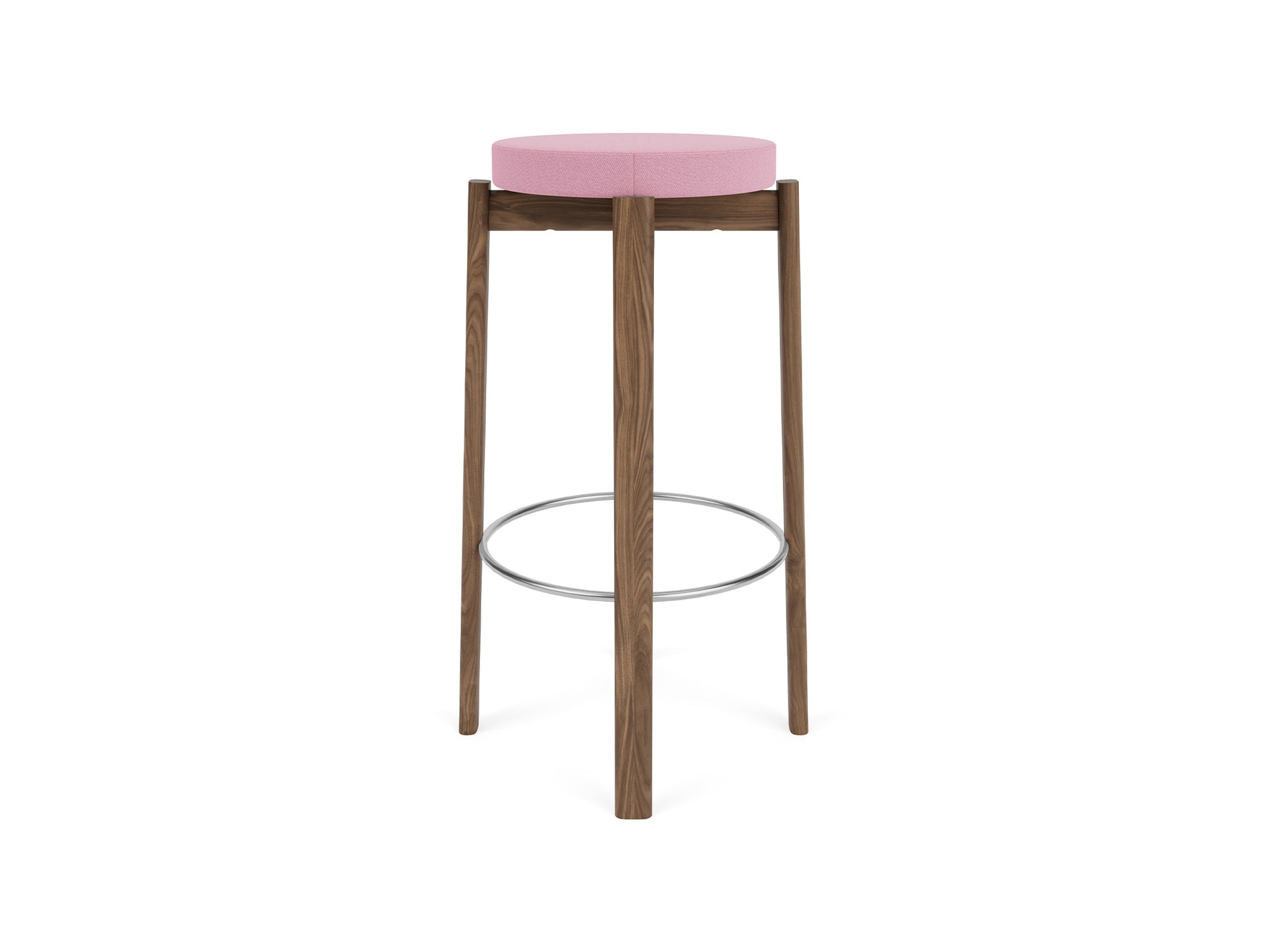 Passage Bar/Counter Stool Upholstered by Audo Copenhagen - Bar Stool / Walnut Base / Vidar 526