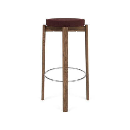 Passage Bar/Counter Stool Upholstered by Audo Copenhagen - Bar Stool / Walnut Base / Vidar 693