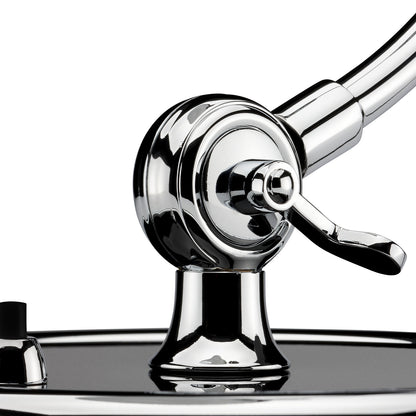 Kaiser Idell Luxus Table Lamp by Fritz Hansen - High Gloss Black Shade with Chrome Base