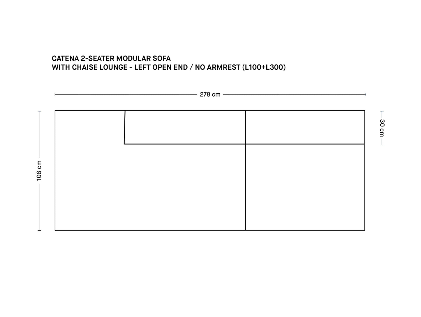 Catena 2-Seater Modular Sofa