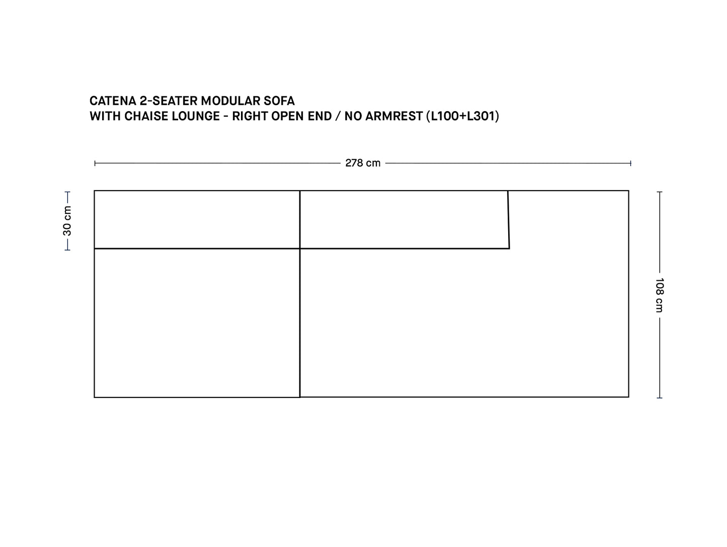 Catena 2-Seater Modular Sofa