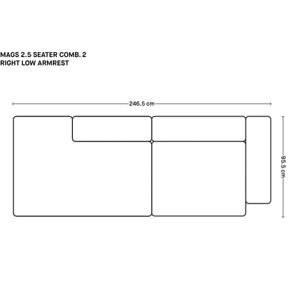 Mags 2.5 Seater Sofa (Low Armrest)