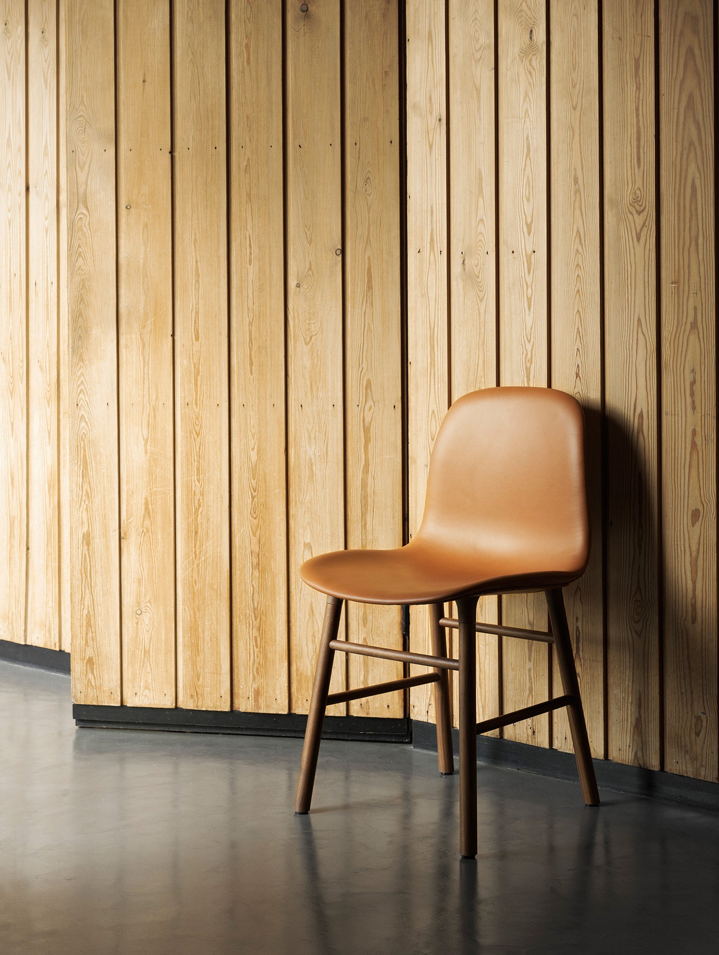 Form Chair Upholstered by Normann Copenhagen - Walnut Base / Ultra Leather Brandy 41574