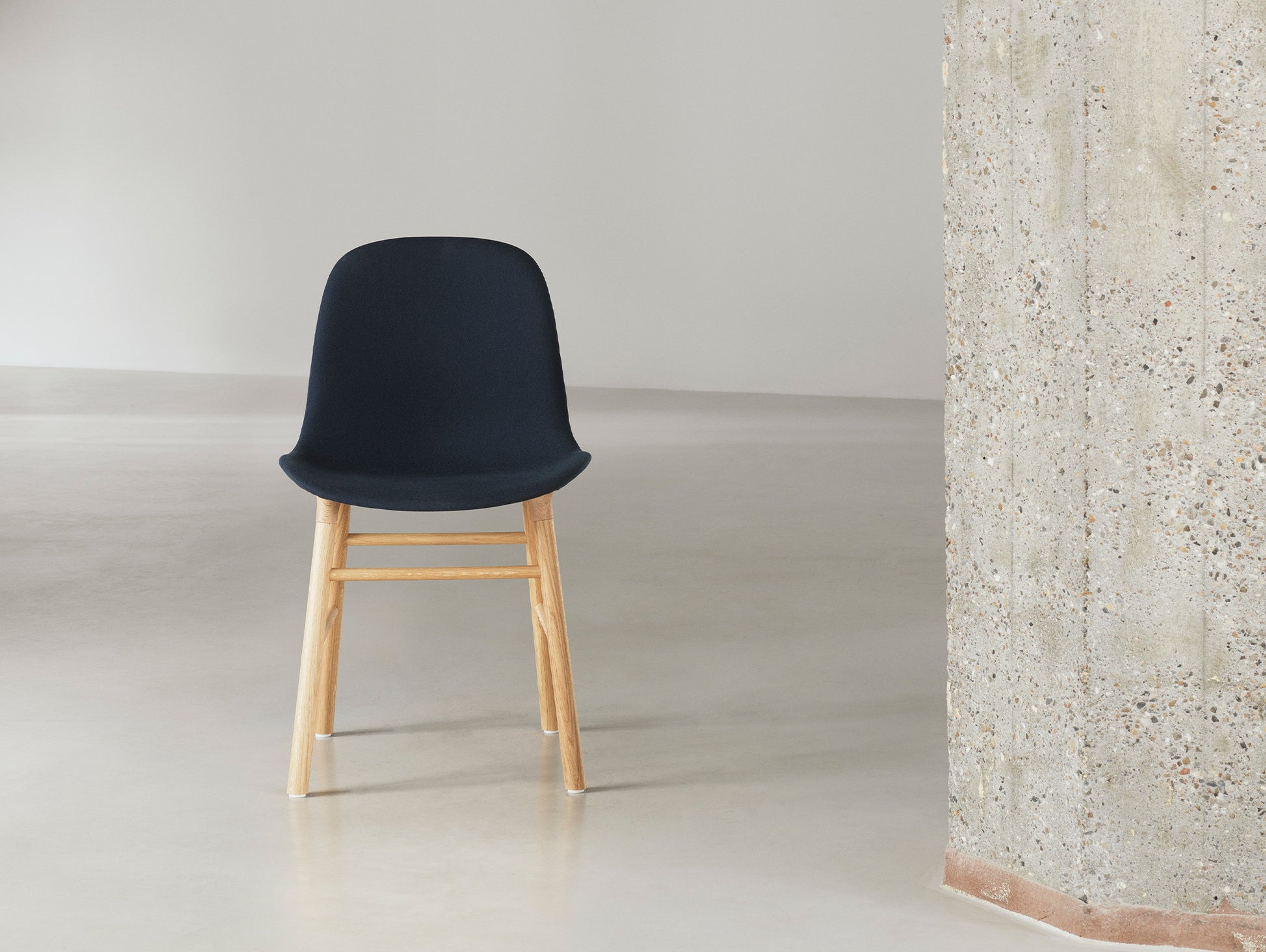 Form Chair Upholstered by Normann Copenhagen -  Oak Base / Aquarius Pitch JA002