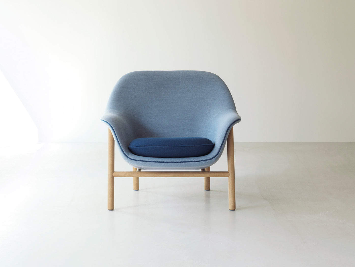 Drape Lounge Chair by Normann Copenhagen - Shell: Steelcut Trio 3 713 / Piping and Seat Cushion: Vidar 4 733