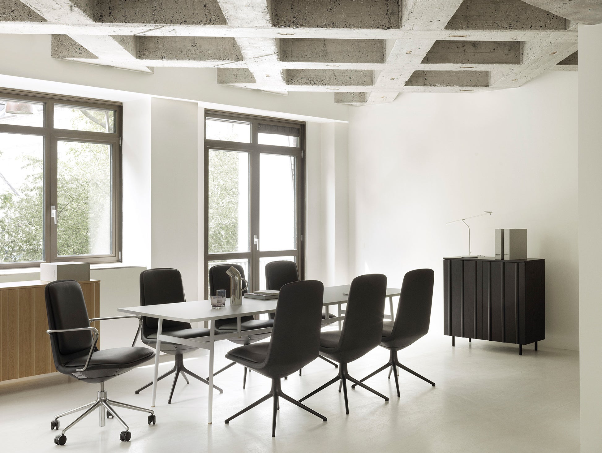 Rib Sideboard by Normann Copenhagen - High / Black Painted Oak Veneer