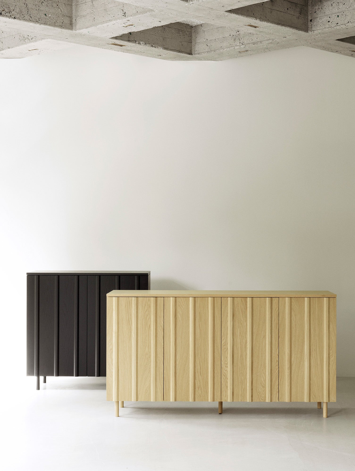 Rib Sideboard by Normann Copenhagen - High / Lacquered Oak Veneer