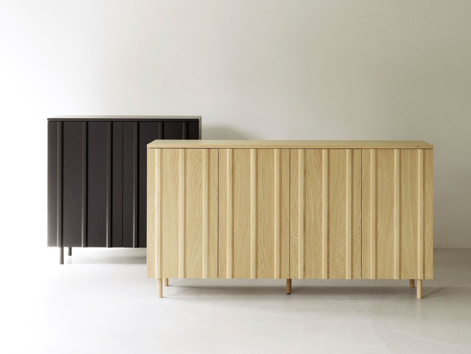 Rib Cabinet by Normann Copenhagen - Black Painted Oak Veneer