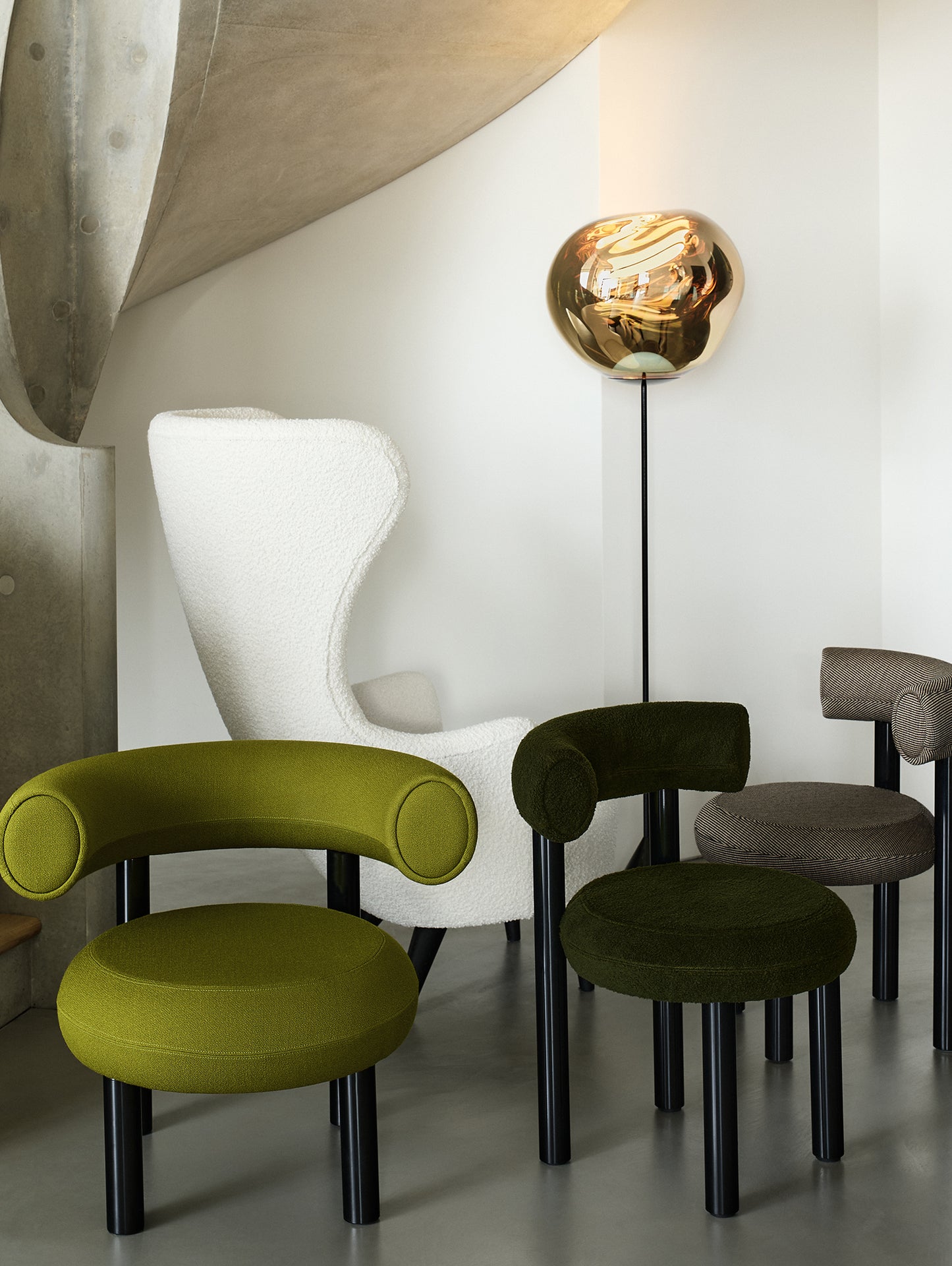 Melt LED Cone Slim Floor Lamp by Tom Dixon - Gold