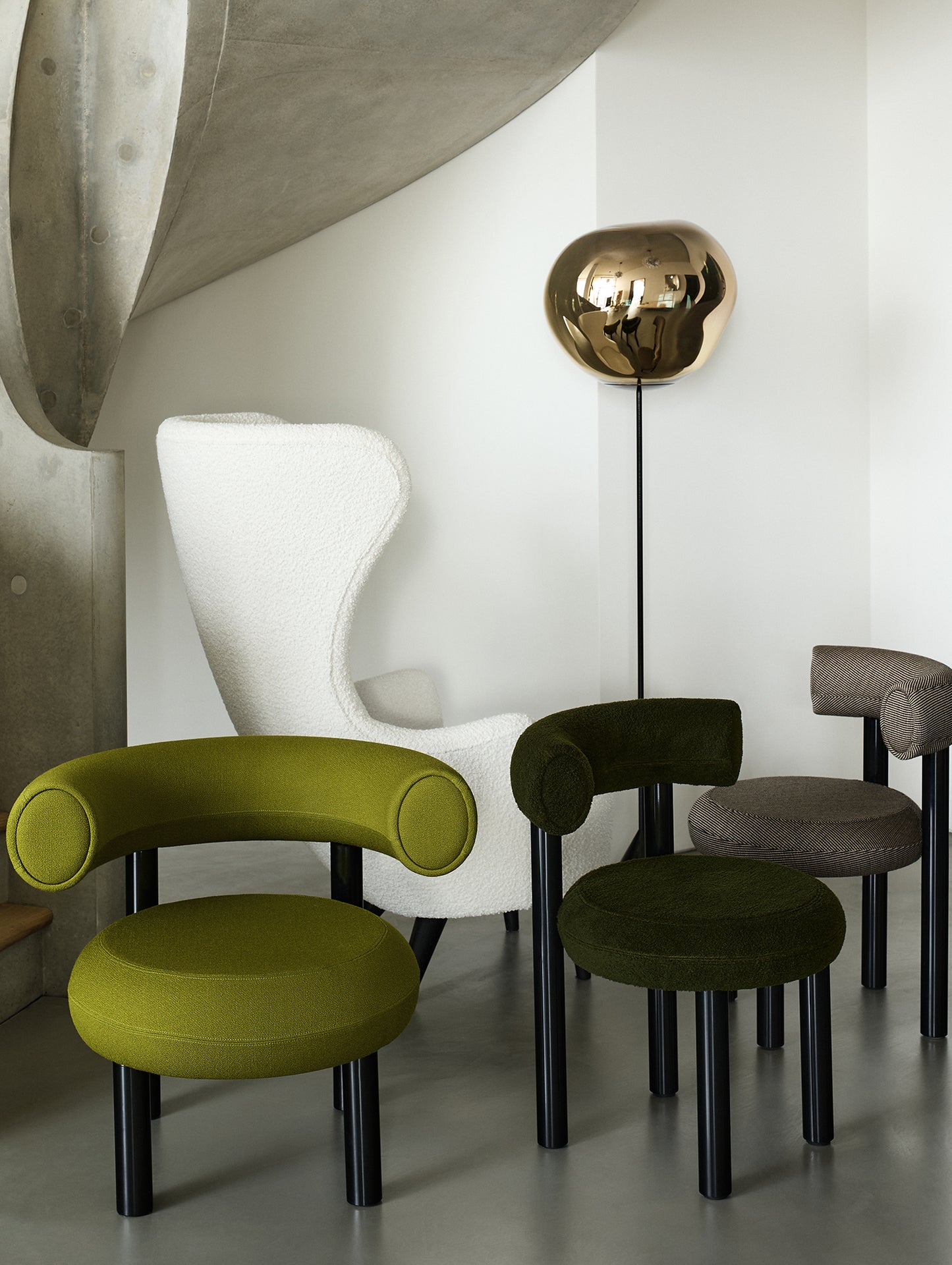 Melt LED Cone Slim Floor Lamp by Tom Dixon - Gold