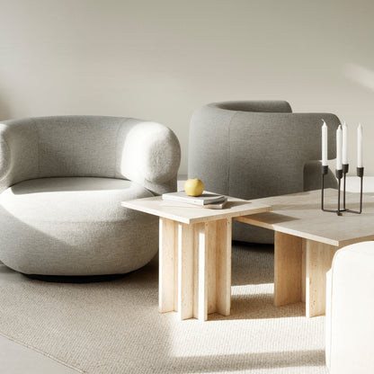 Burra Lounge Chair by Normann Copenhagen - Swivel Base with Return / Hallingdal 110