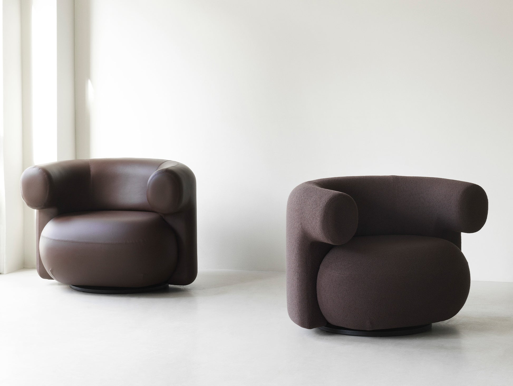Burra Lounge Chair by Normann Copenhagen -Ultra Leather 41589 / Yoredale 06