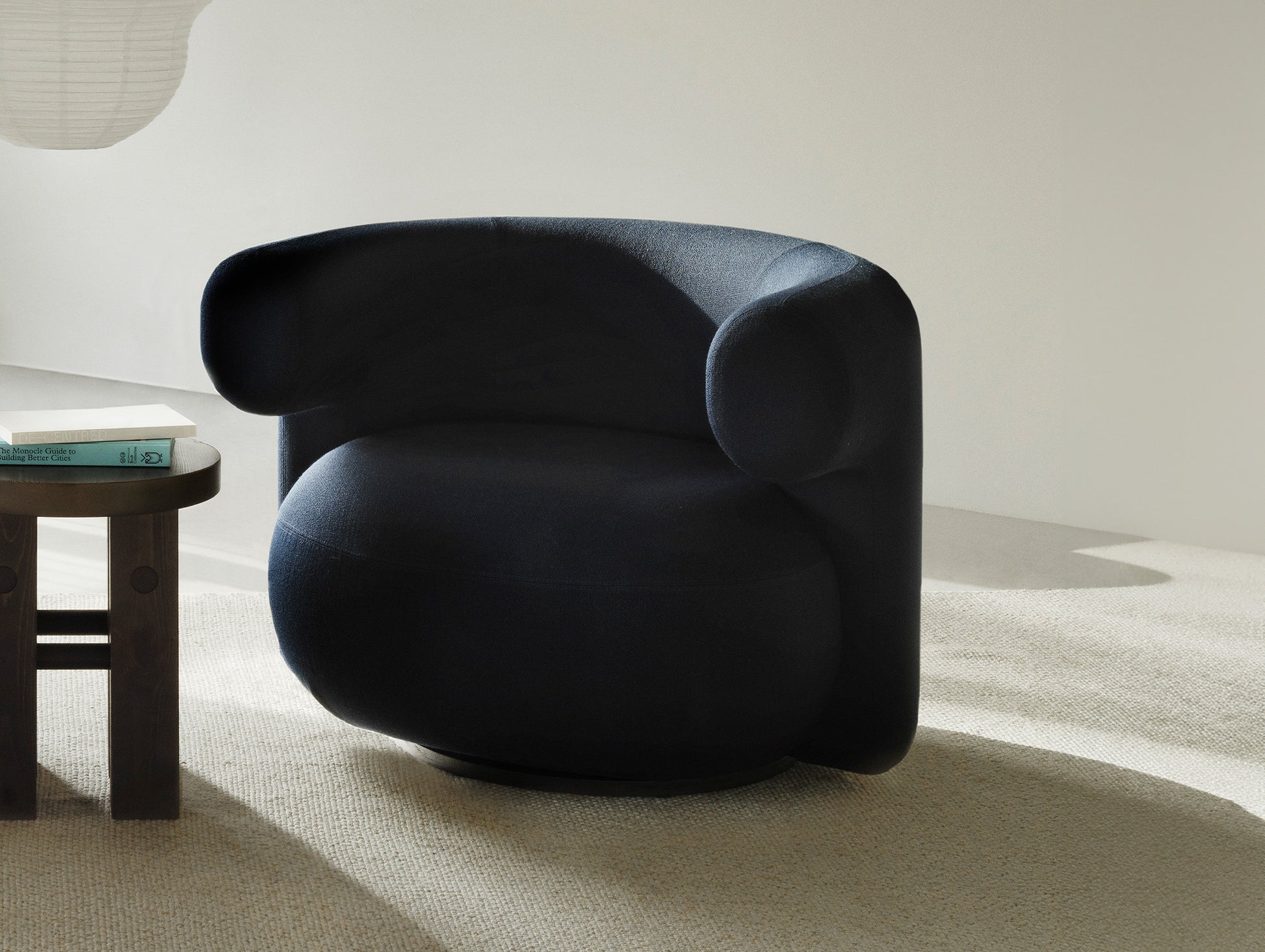 Burra Lounge Chair by Normann Copenhagen - Swivel Base with Return / Vidar 554
